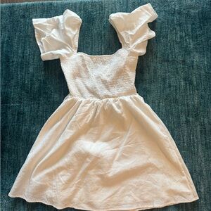 Princess Polly White Ruffled Tie Front Sundress